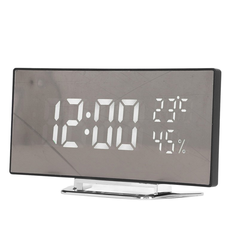 LED Digital Clock 3 Level Brightness Snooze USB Battery Powered