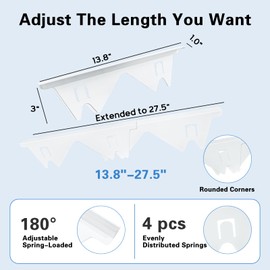 Stove Gap Covers Stainless Steel 2pack,2025 Oven Gap Filler 13.8~27.5" Retractable Width 0.79", Oven Counter Gap Filler Heat Resistant Range Trim Kit, Stove Gap Filler Easy Clean Oven Side Gap Filler