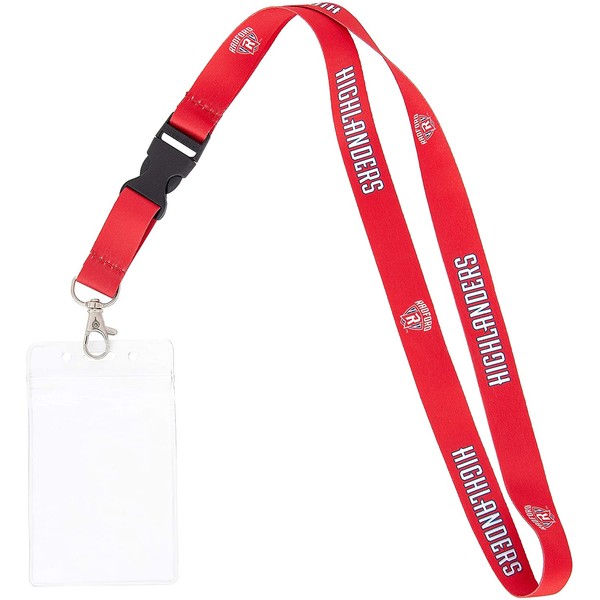 Radford University Highlanders Car Keys College ID Badge Holder Lanyard Keychain Detachable Breakaway Snap Buckle (w/Pouch Red)