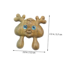 OATIPHO Manual Wooden Massager Portable Acupuncture Tool for Facial Massage Ergonomic Design Durable Green Sandalwood for Home and Travel