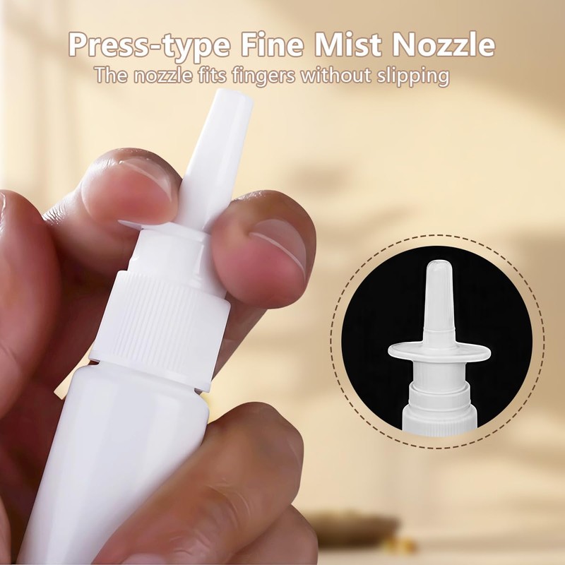 QUUPY 24PCS 30mL/1oz Empty Refillable Plastic Nasal Spray Bottle Container