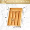 Silverware Organizer, 10 Inch Utensil Organizer Kitchen Drawer Organizer Bamboo
