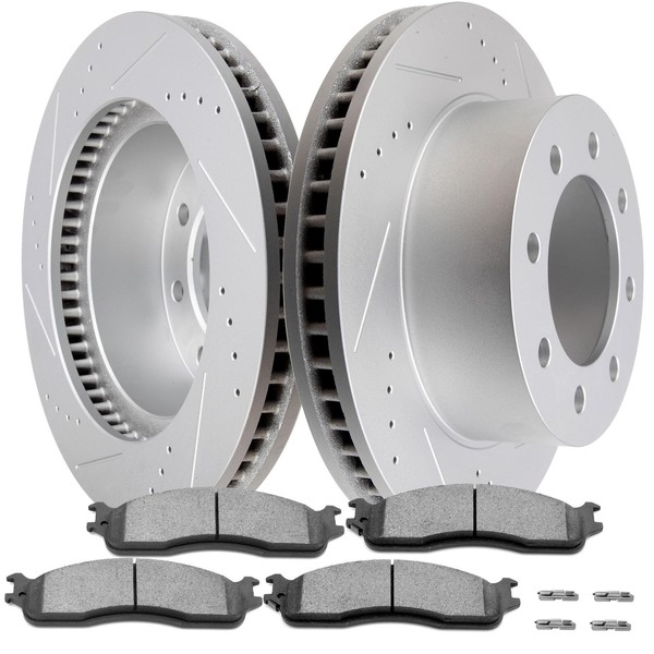 SCITOO Front 13.89" Brake Pads and Rotors Kits Fit For