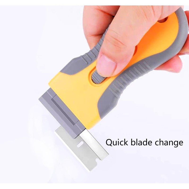 Cleaning Razor Scraper for Glass with 15 pcs Extra Blades,