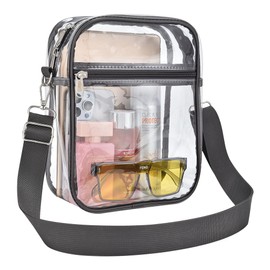 USPECLARE Clear Purse Stadium Clear Messenger Bag Stadium Approved for Men and Women Clear CrossBody Bag