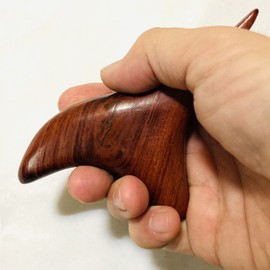 INTHANON Wooden Acupressure Push Rod, Set of 3, Ocarina Shape (Bird Shape) + Cross + Stick Massage Stick Foot Massage Reflexology Self-Massage