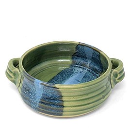 Mosquito Mud Pottery Brie Baker, Green