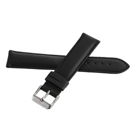 Genuine Hamilton Men's Black Leather Watch Band Strap with Silver Buckle 20mm