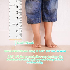 1Pcs Kids Height Wall Chart, Kids Canvas Growth Chart Wall Hanging, Height Chart, for Kids Boys Girls Room Decoration Nursery Removable Height and Growth Chart Wall Height Chart Wall Ruler (White)