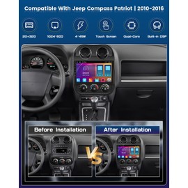 Roinvou [2G+32G] Android 13 Car Stereo for Jeep Compass Patriot 2010-2016 with Wireless Carplay Android Auto, 10.1" Touch Screen Car Radio Support GPS/WiFi/Bluetooth/26UI/Voice Control/SWC