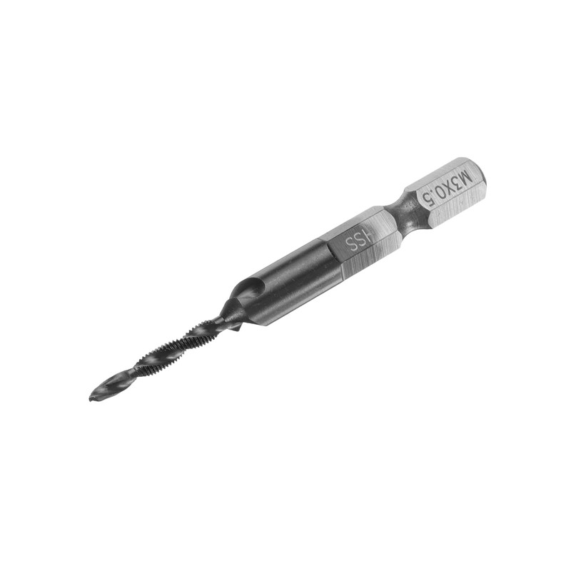 sourcing map Combination Drill and Tap Bit, Metric M3 x