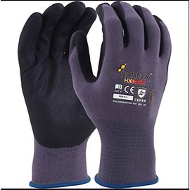 Hantex HX1 MAX Nylon & Lycra Stretch Work Gloves Foam Tex Palm Coated 10/XL