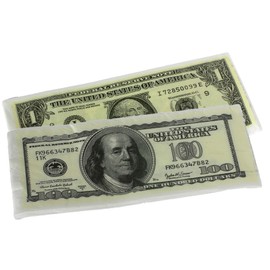 10 Napkins Double Layer Birthday Party Banknote Theme 1 (one) Dollar + 10 Napkins for 100 Dollars (34 x 33 cm)