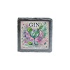 Slate Coaster with Gin Design - "'iquid Sanity Garnished with