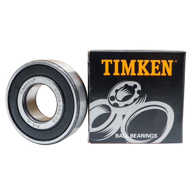 2PACK TIMKEN 6204-2RSC3 Double Rubber Seal Bearings 20x47x14mm,Pre-Lubricated and Stable