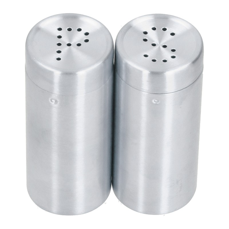 2pcs Spice Jar Stainless Steel Seasoning Bottle Salt and Pepper