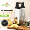 Spring Chef Professional Cheese Grater - Stainless Steel, XL Size,