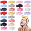 Grevosea 24 Pcs Spa Headband, Bow Hairband Facial Makeup Adjustable