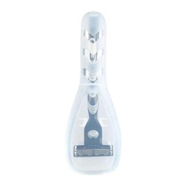 Transparent Portable Travel Men Manual Razor Protector Plastic Box Cover Container Storage Shaver Holder Protector Case Organizer Electric Shavers Shave and Hair Removal,Plastic Safe