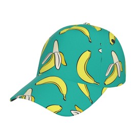 YXYKEI Bananas On Green Baseball Cap Men Women Dad Hat Classic Fashion Adjustable Plain Hat for Running Workouts and Outdoor Activities All Seasons