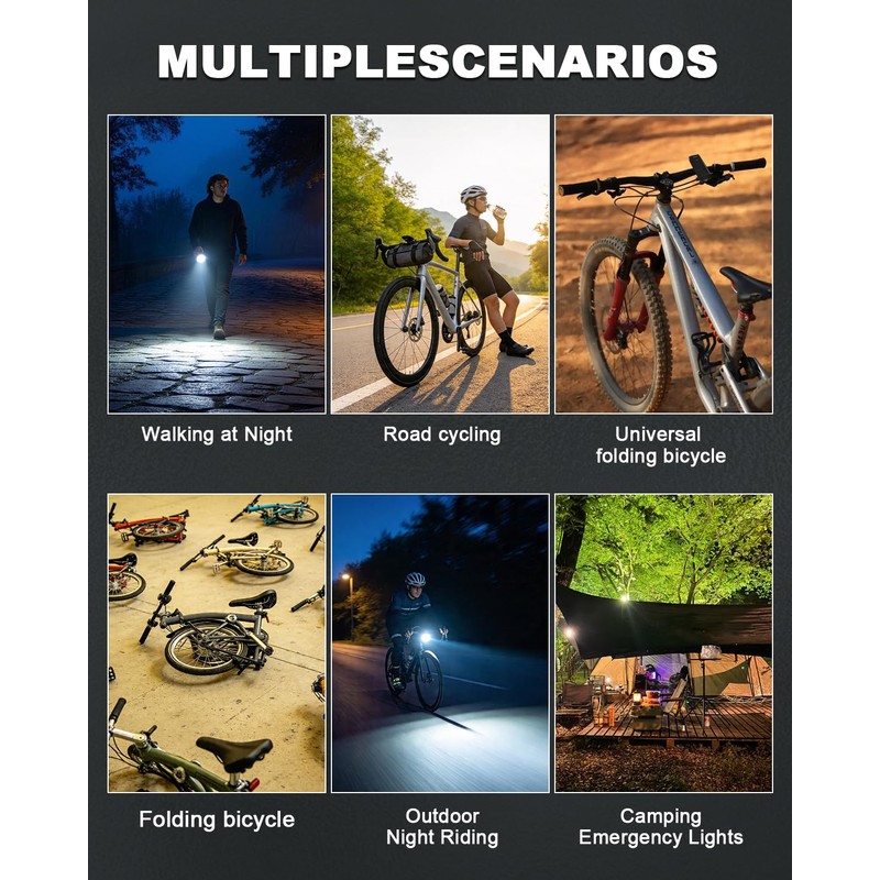 KASLIGHT 3000 Lumens Rechargeable Bike Light, Super Bright LED Bicycle