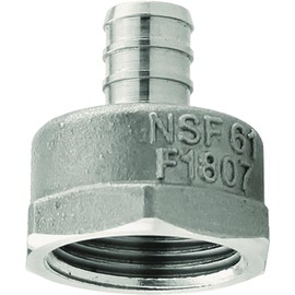 1/2" PEX x 3/4" FPT Adapter - Stainless Steel