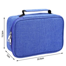 Kesote Pencil Case, Large Capacity Removable Pencil Case for School Office Art, 72 Slots, blue