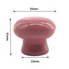 Zerniple Pink Round Ceramic Handle Pull Door knobs Cabinet Handles