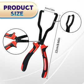 Lyxheth Fuel Line Plier, Connector Pliers, Wider Range Fuel Line Disconnect Tool, Car Repair Tool Steel Fuel Line Petrol Clip Pipe Pliers with Non-Slip Handles Universal for Cars, Trucks, SUVs (Red)