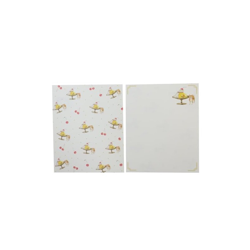 Natsuka Murata K01-AHP-384 Shibainuto Pure Cafe Letter Set [Pudding] Cute