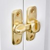 INIRET Barn Door Latches,Gold 90/180 Degree Gate Lock,Zinc Alloy Right