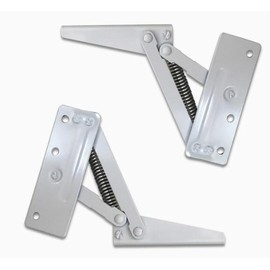 KAFENDA 2 Pieces 80 Degree Foldable Lifting Bracket, Black Spring Hinges are widely Used in Sofa Hinge Lifters, Furniture Storage Support Hinges (White)