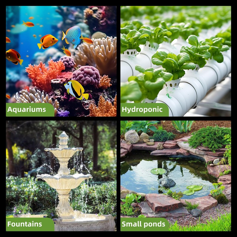 FREESEA Fountain Submersible Water Pump: 160 GPH 12W Small Sump