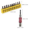 TEHAUX 1set Drill Bit Extension Flexible Magnetic Adapter Screwdriver Bits