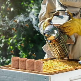 UCandy 15 Pack Jute Burlap Rolls Smoker Fuel, 2.2 lbs Bee Smoker Fuel for Beekeeping,Easy to Light Produce a Clean and Cool Smoke Burn for Long Time