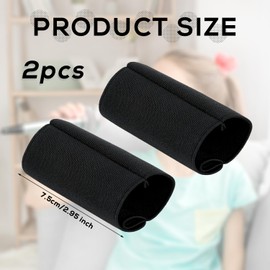 BOXOB Hand Microphone Elastic Sleeve, 3 Inch Handheld Mic Sleeve for Sony TX650/TX660 Recorders Black Microphone Prop Mic Protector for Speech Wedding Interview Video Accessories (2pcs)