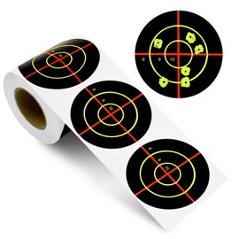 Shooting Targets, 3" Splatter Targets Stickers 250 Pcs Self Adhesive Targets for Shooting Range Reactive Paper Targets for Shooting Gun Targets for Airsoft, Rifle, Pistol Shooting Practice, Yellow