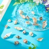 Boutigem 18Pcs Natural Shell Pendants Electroplated Cowrie Shell Charms Ocean