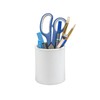 OSCO White Faux Leather Pen Pot | Pencil Holder |