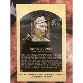 Hilton Smith Postcard- Baseball Hall of Fame Induction Plaque -Cooperstown Photo