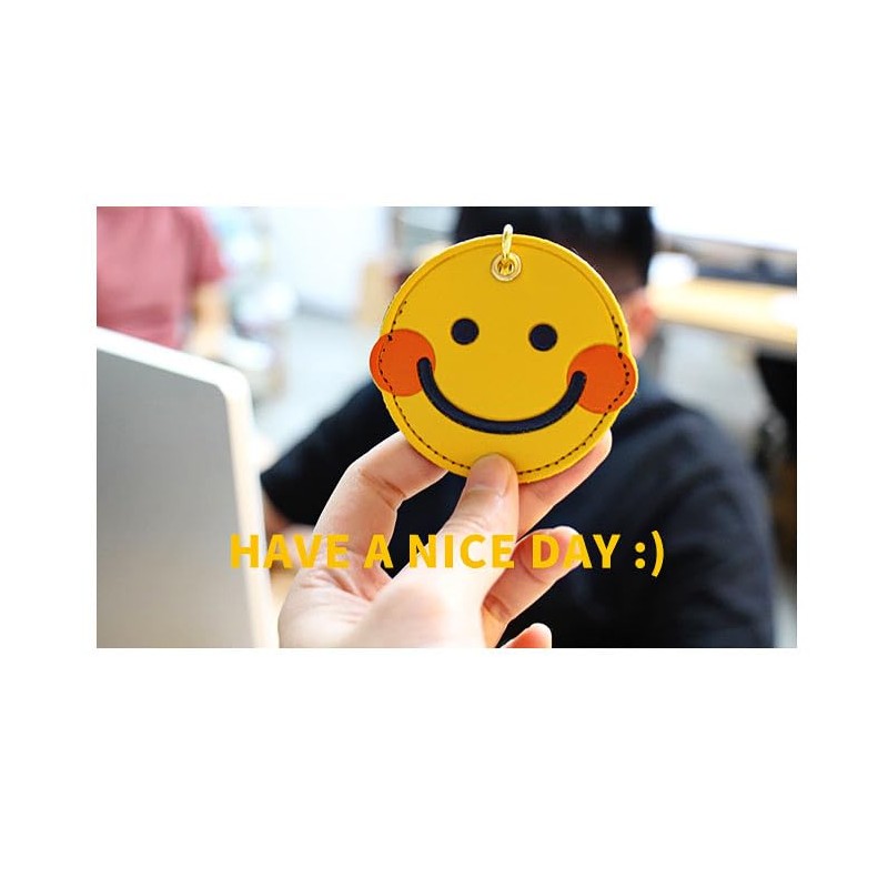 MC Fashion Cute Cartoon Keychain Holder for AirTag, PU Leather