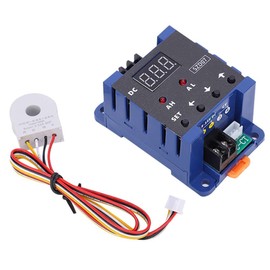 LiebeWH SZD07 Digital Ammeter, 0.3-50A DC Digital Ammeter Current Sensor Switch Overalarm Overload Protection DC8-35V with Current Monitoring and Alarm Output Functions
