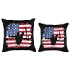 USA Flag Gymnastics Rings I American Rings Gymnast Throw Pillow