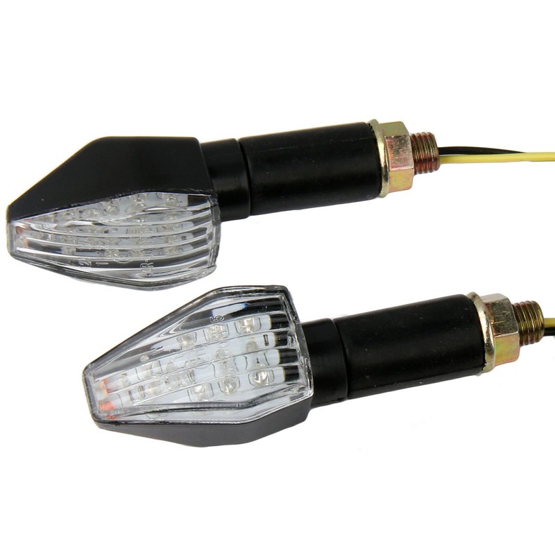 2pcs Black LED Turn Signals Lights Blinkers For 2008 Buell