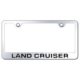 Au-TOMOTIVE GOLD Laser Etched Logo License Plate Frame for Toyota Land Cruiser (Chrome)