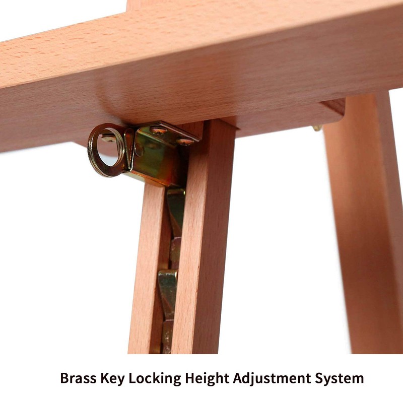 MEEDEN Large Basic Lyre Studio Easel, Solid Beech Wood Artist