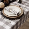 DII Buffalo Check Collection Classic Farmhouse Tablecloth 60x84 Grey and