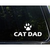 Diamond Graphics Cat Dad (7-3/4" X 4") Die Cut Decal