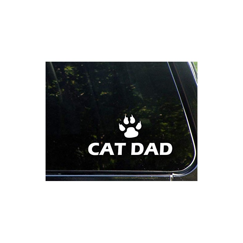 Diamond Graphics Cat Dad (7-3/4" X 4") Die Cut Decal
