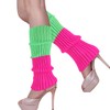 Ewanda store Women 80s Ribbed Leg Warmers Knitted Wool Crochet